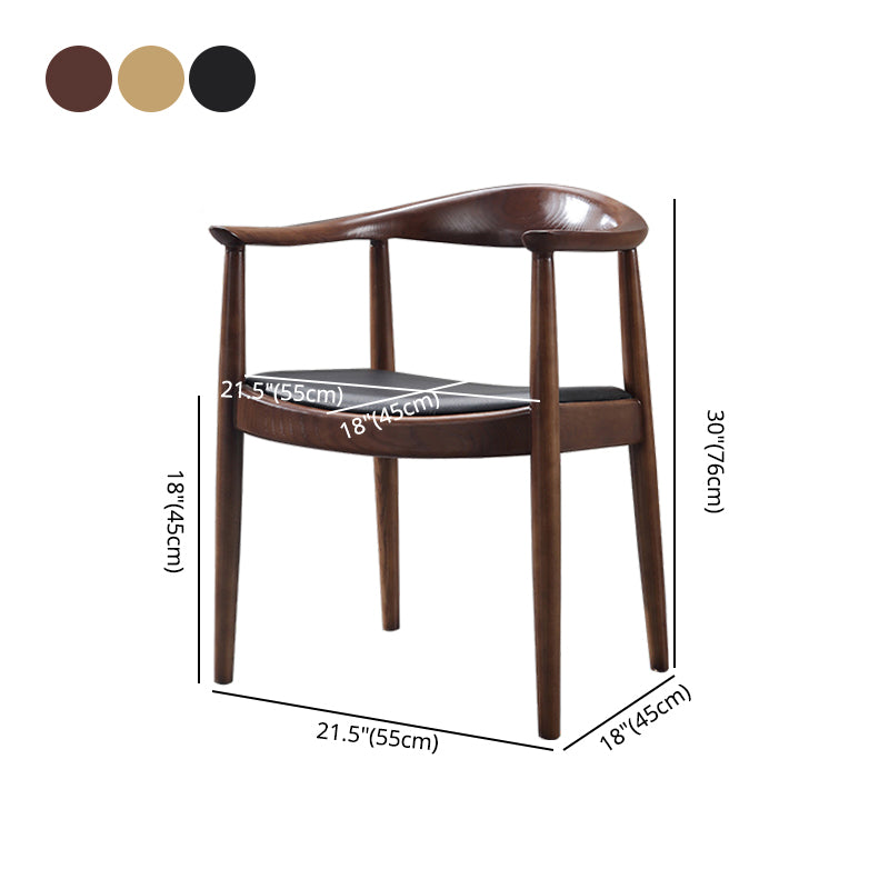 Silla de comedor de madera tradicional, silla lateral de cuero PU para uso en restaurantes