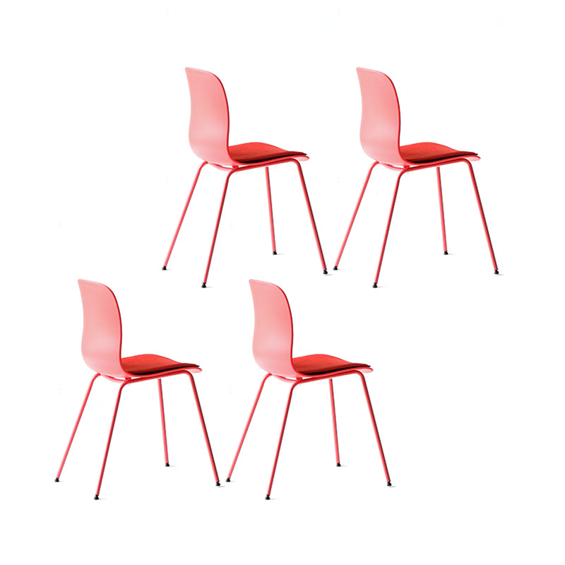 La salle à manger en plastique contemporaine préside des chaises de salle à manger en métal sans bras pour un usage domestique