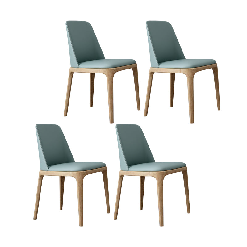 Sillas de comedor estilo moderno Sillas de cocina sin brazos con patas de madera