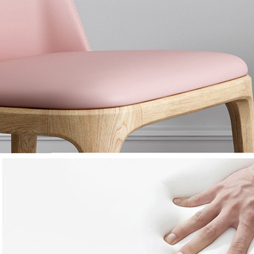 Sillas de comedor estilo moderno Sillas de cocina sin brazos con patas de madera
