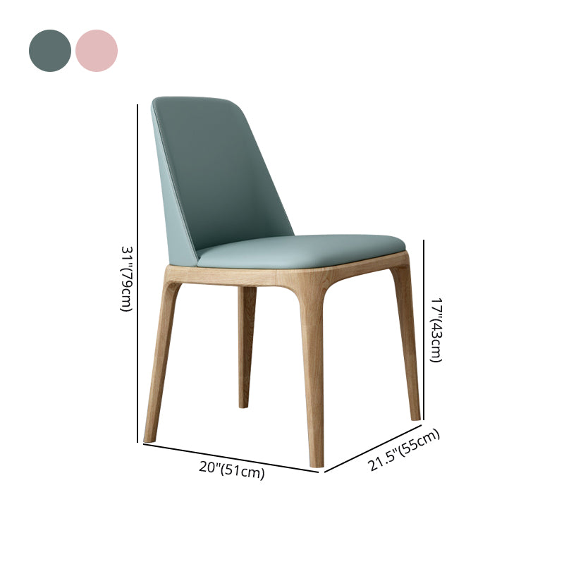 Sillas de comedor estilo moderno Sillas de cocina sin brazos con patas de madera