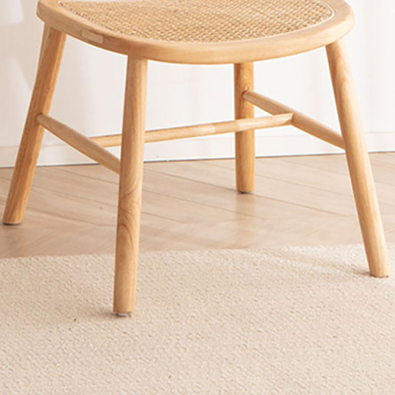 Silla de comedor de madera tradicional, silla lateral de comedor sin brazos con respaldo abierto para cocina