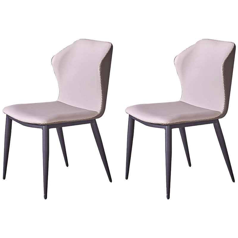 Sillas de comedor de cuero sin brazos del sillón orejero del estilo contemporáneo para el hogar