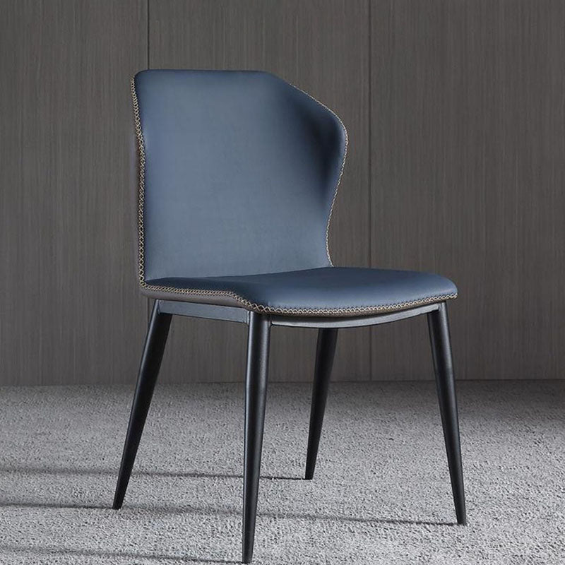 Sillas de comedor de cuero sin brazos del sillón orejero del estilo contemporáneo para el hogar