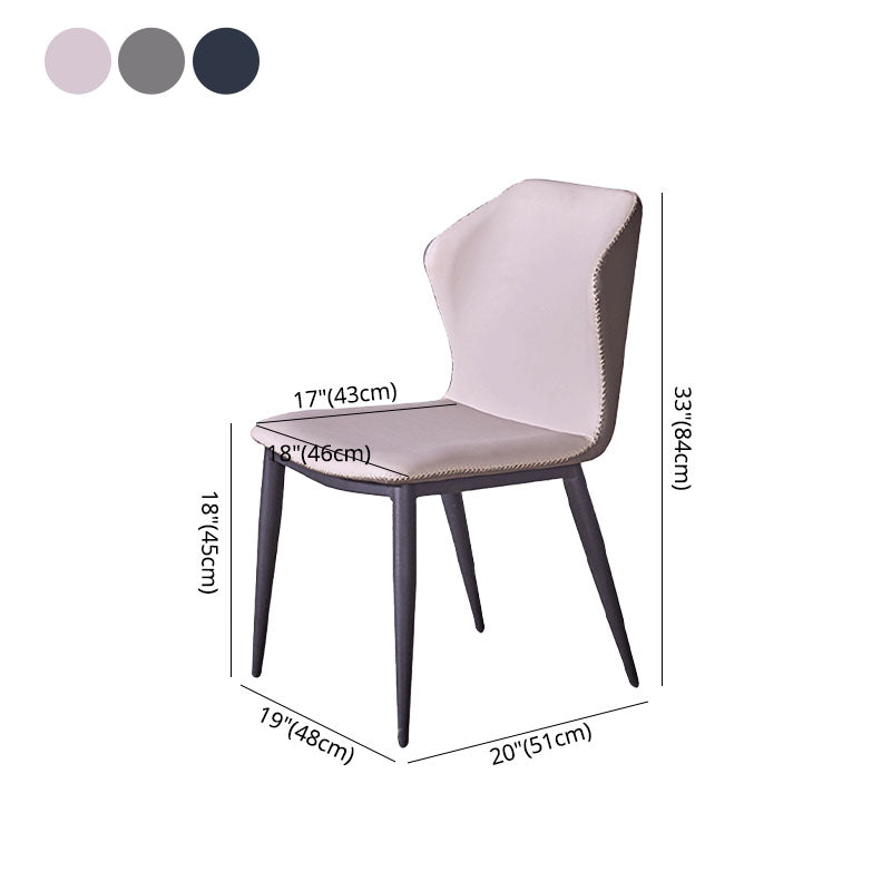 Sillas de comedor de cuero sin brazos del sillón orejero del estilo contemporáneo para el hogar