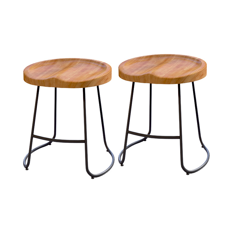 Modern Style Bar Stuhl konturierte Holzsitz Schlittenbeine Barhocker für Innenräume
