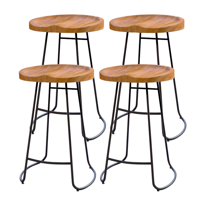 Modern Style Bar Stuhl konturierte Holzsitz Schlittenbeine Barhocker für Innenräume