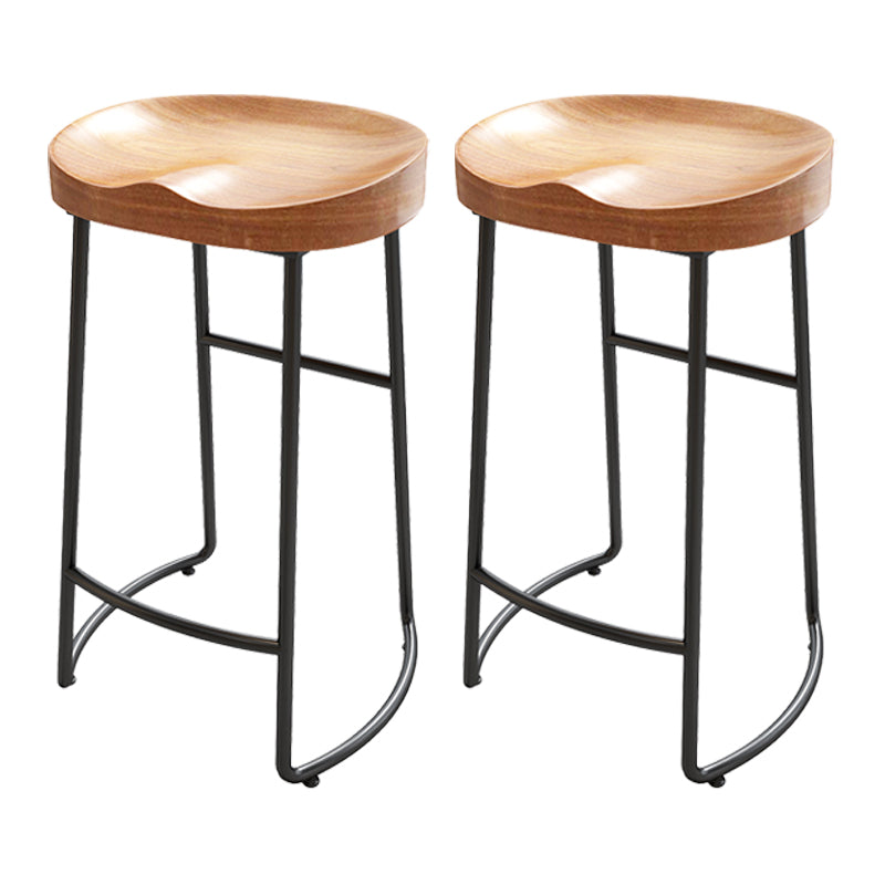 Taburete de bar de estilo moderno, asiento de madera, patas de trineo, taburetes de bar con reposapiés