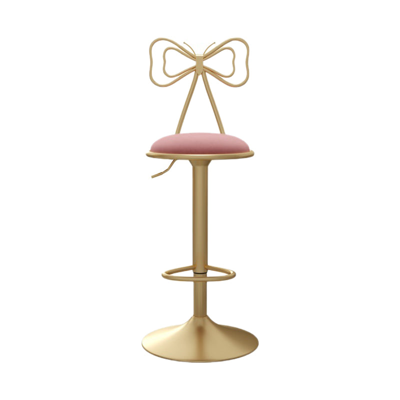 Glam Style Bar-stool with Adjustable Height Swivel Footrest Barstools for Counter Bar