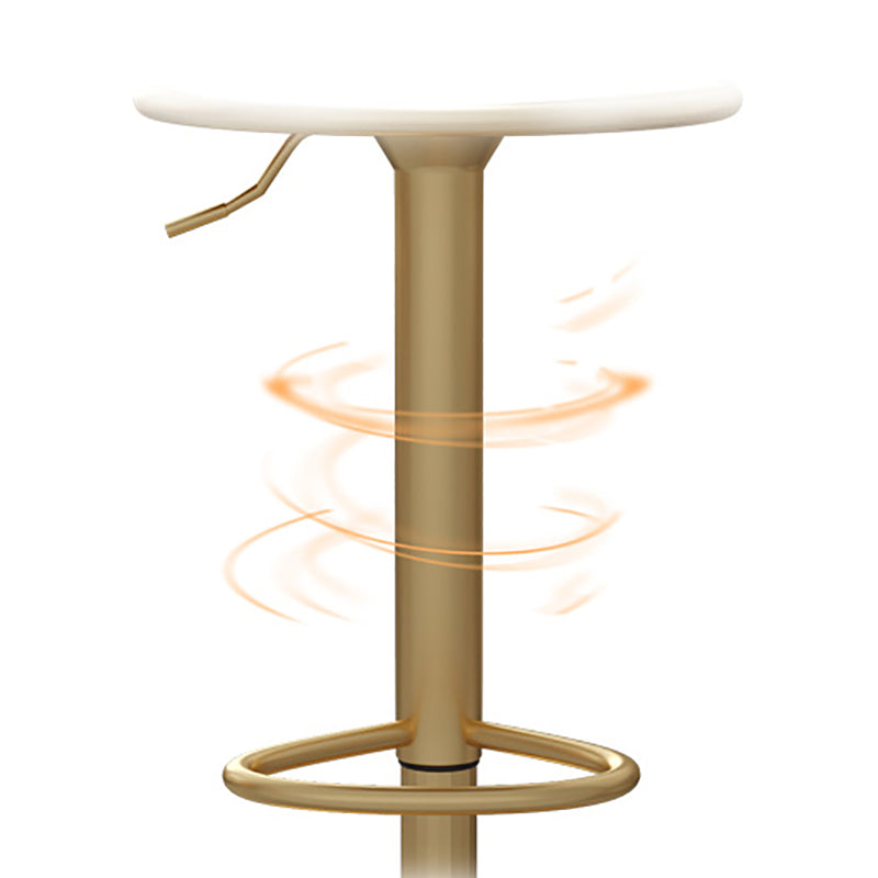 Glam Style Bar-stool with Adjustable Height Swivel Footrest Barstools for Counter Bar
