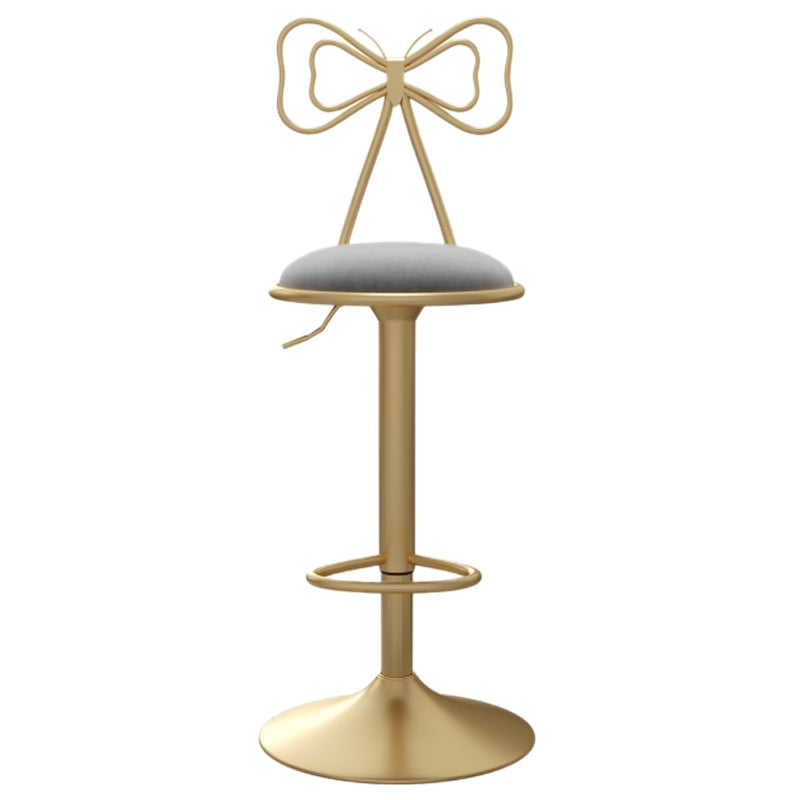 Glam Style Bar-stool with Adjustable Height Swivel Footrest Barstools for Counter Bar