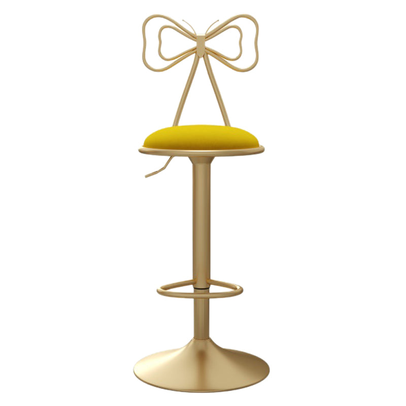 Glam Style Bar-stool with Adjustable Height Swivel Footrest Barstools for Counter Bar
