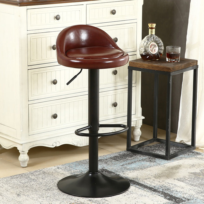 Tabouret de bar de style moderne avec repose-pieds, siège rond, hauteur réglable