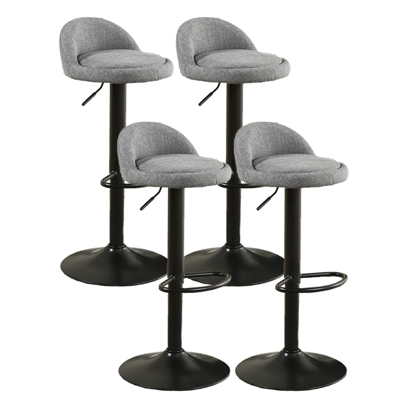 Tabouret de bar de style moderne avec repose-pieds, siège rond, hauteur réglable