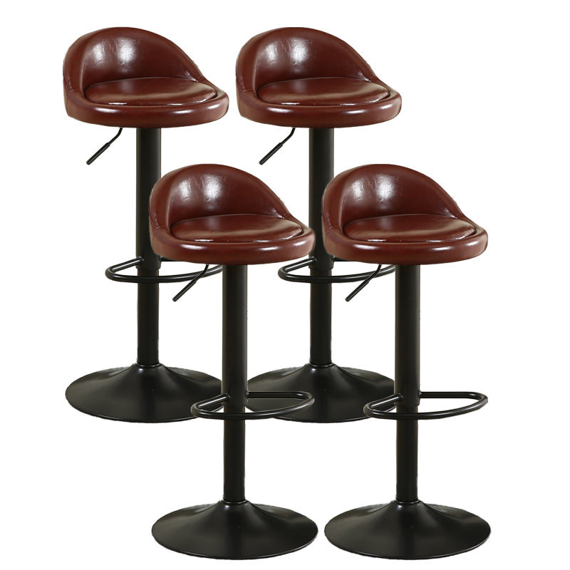 Tabouret de bar de style moderne avec repose-pieds, siège rond, hauteur réglable