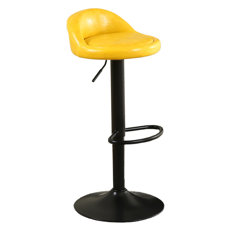 Tabouret de bar de style moderne avec repose-pieds, siège rond, hauteur réglable
