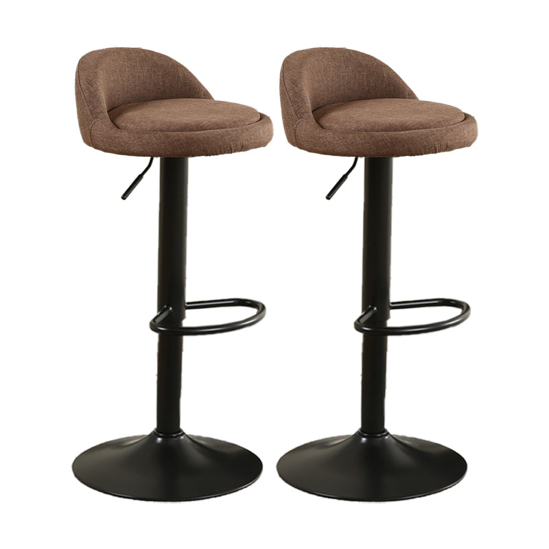 Tabouret de bar de style moderne avec repose-pieds, siège rond, hauteur réglable