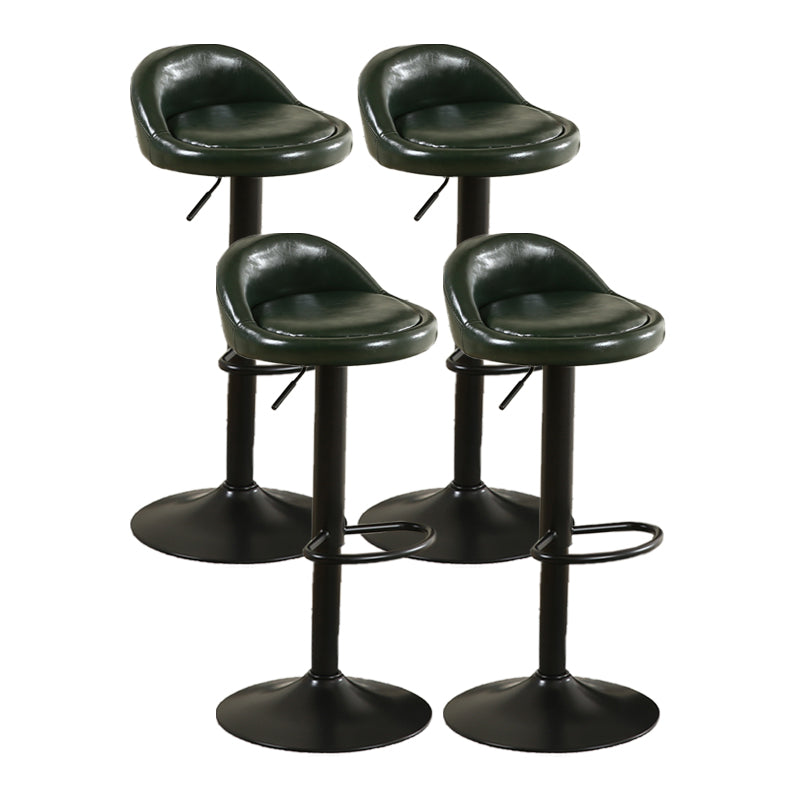 Tabouret de bar de style moderne avec repose-pieds, siège rond, hauteur réglable