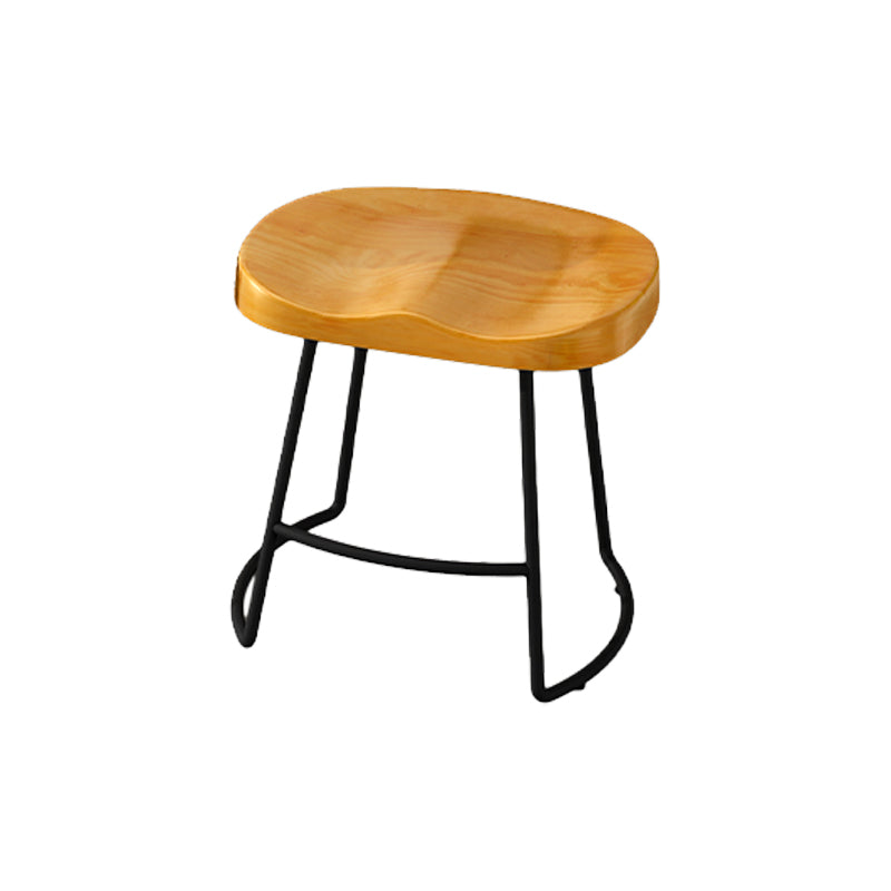 Taburete de bar de estilo moderno con reposapiés, patas de hierro, taburete para restaurante y bar