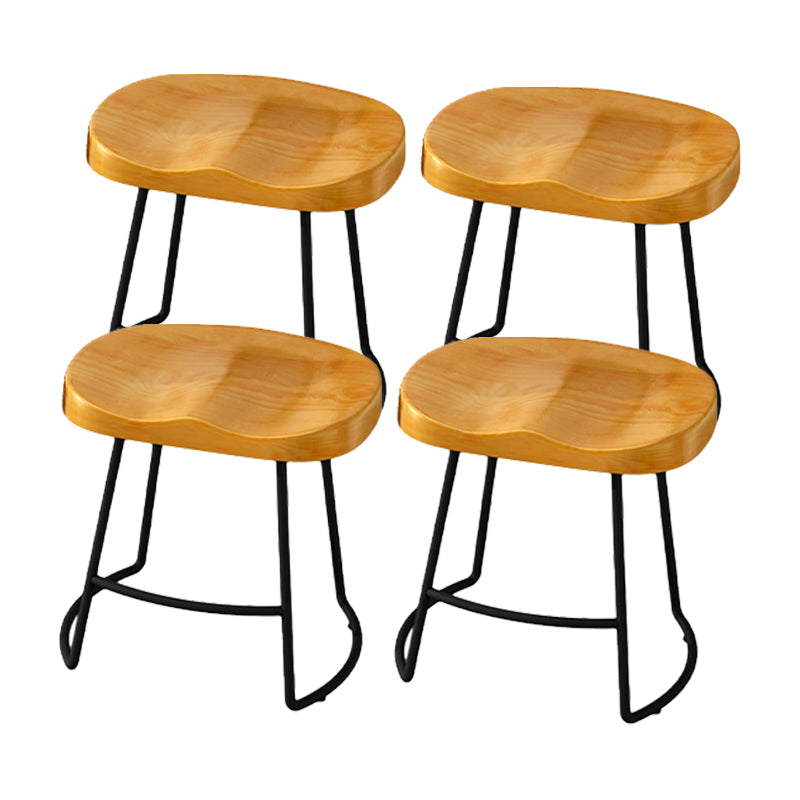 Taburete de bar de estilo moderno con reposapiés, patas de hierro, taburete para restaurante y bar
