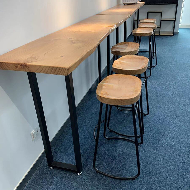 Taburete de bar de estilo moderno con reposapiés, patas de hierro, taburete para restaurante y bar