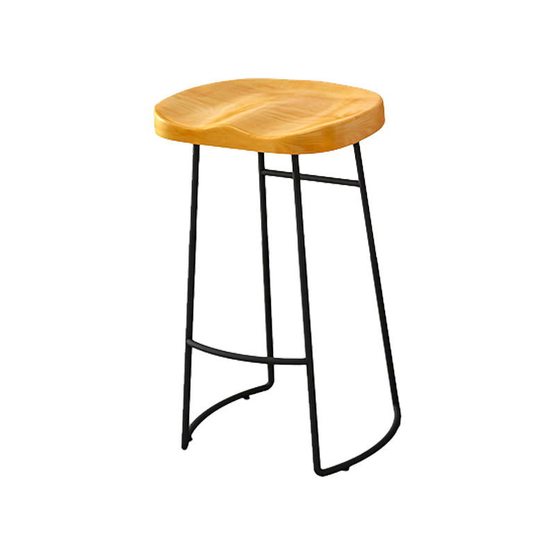 Taburete de bar de estilo moderno con reposapiés, patas de hierro, taburete para restaurante y bar