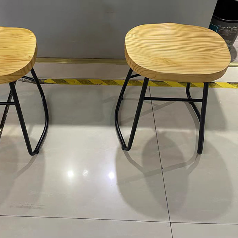 Taburete de bar de estilo moderno con reposapiés, patas de hierro, taburete para restaurante y bar