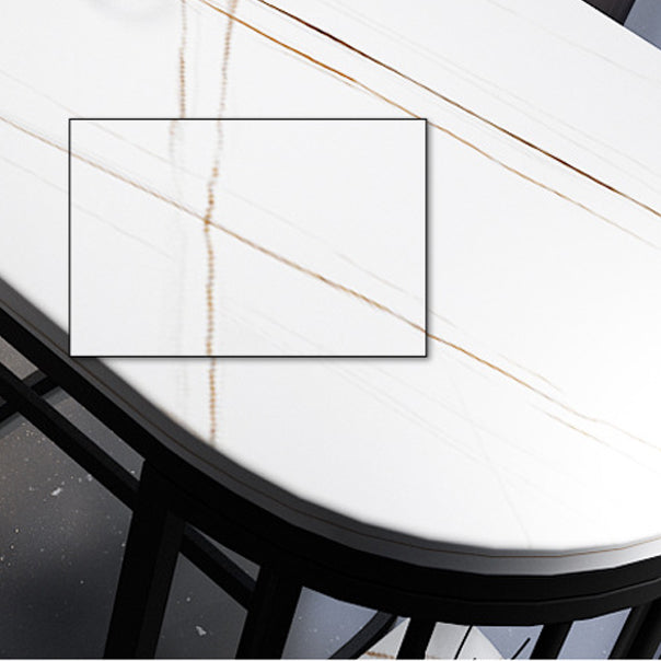 White Glam Style Bar Table in Faux Marble and Iron Top Bar Table Living Room Bar Table