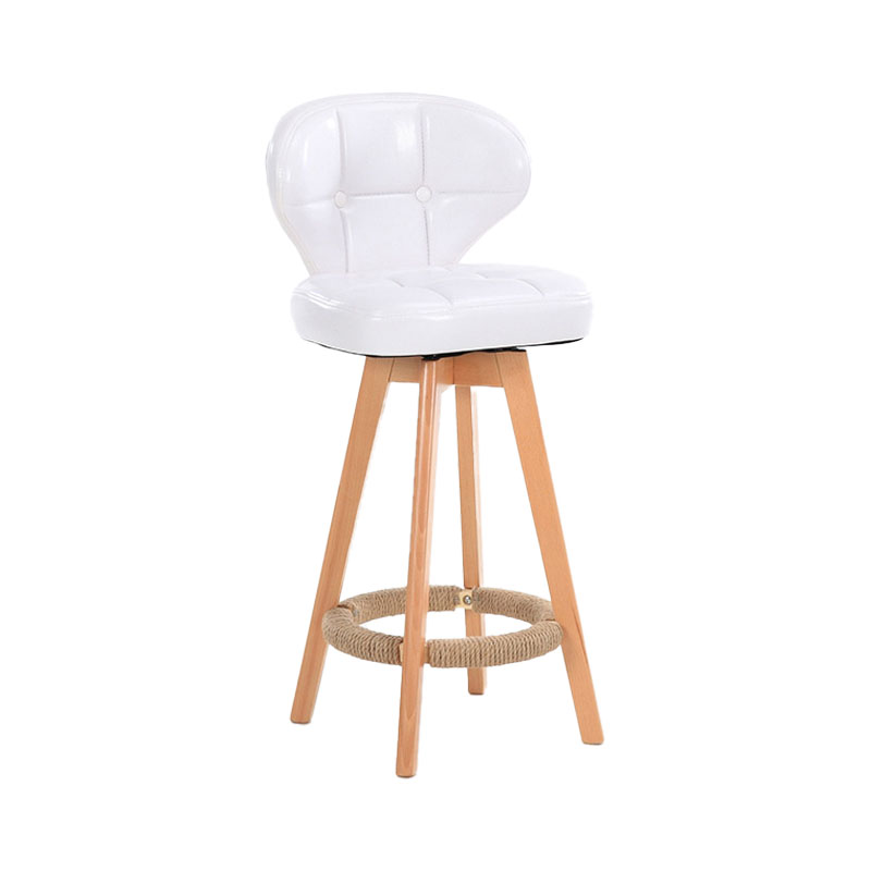 Taburete de mostrador de asiento cuadrado de madera de estilo escandinavo para barras cuadradas para bar de cocina