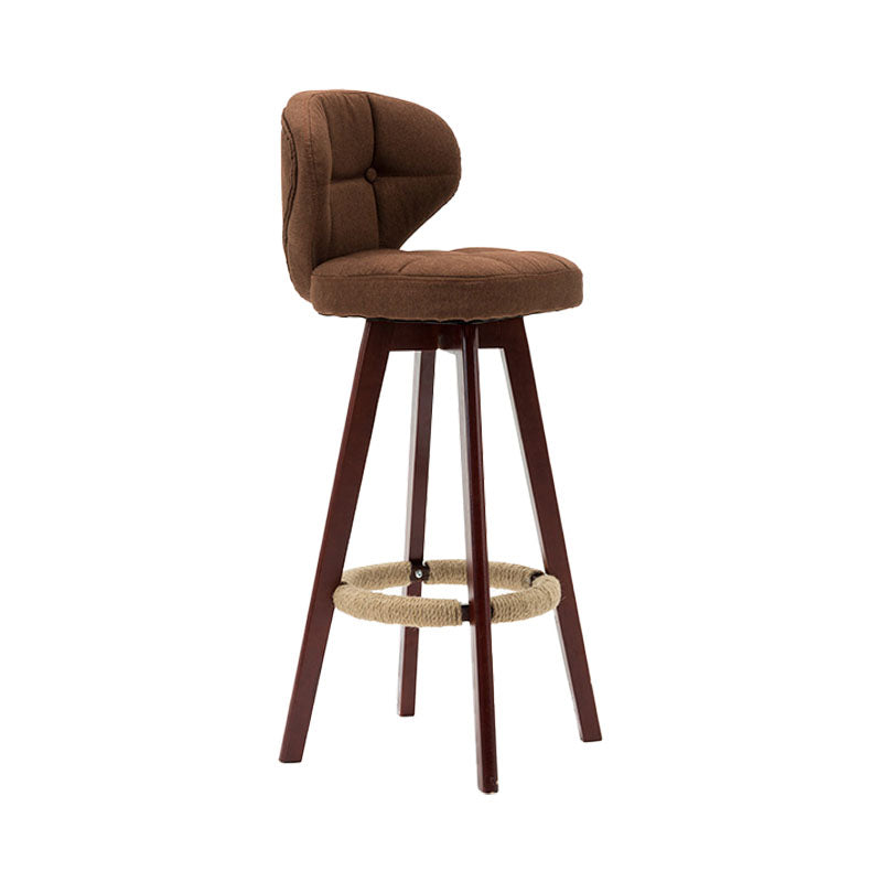 Taburete de mostrador de asiento cuadrado de madera de estilo escandinavo para barras cuadradas para bar de cocina
