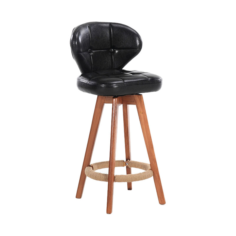 Taburete de mostrador de asiento cuadrado de madera de estilo escandinavo para barras cuadradas para bar de cocina