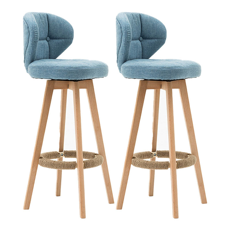 Taburete de mostrador de asiento cuadrado de madera de estilo escandinavo para barras cuadradas para bar de cocina