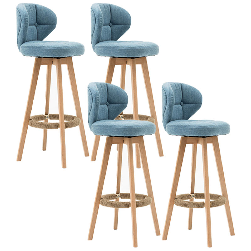 Taburete de mostrador de asiento cuadrado de madera de estilo escandinavo para barras cuadradas para bar de cocina