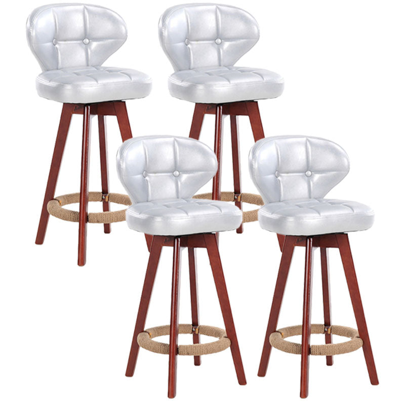 Taburete de mostrador de asiento cuadrado de madera de estilo escandinavo para barras cuadradas para bar de cocina