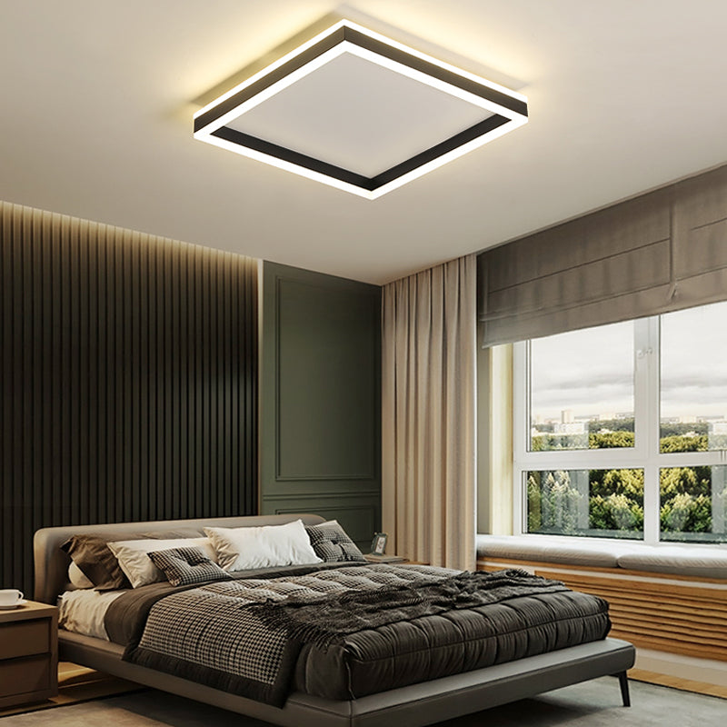 Luminaires de plafond encastrés de simplicité de lumière montée par plafond noir de LED pour le salon