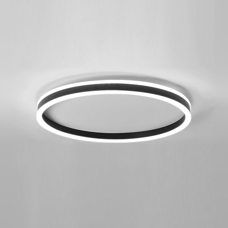 Luminaires de plafond encastrés de simplicité de lumière montée par plafond noir de LED pour le salon