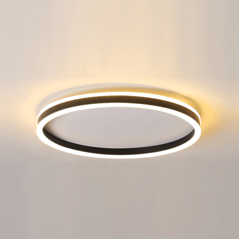 Luminaires de plafond encastrés de simplicité de lumière montée par plafond noir de LED pour le salon