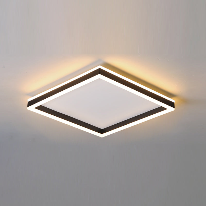 Luminaires de plafond encastrés de simplicité de lumière montée par plafond noir de LED pour le salon