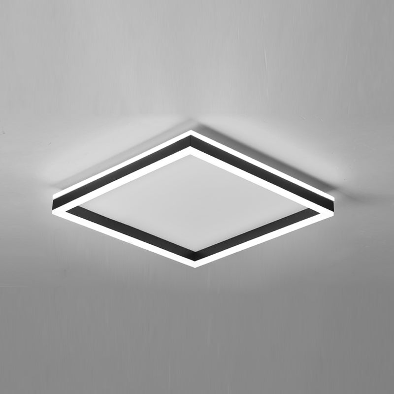 Luminaires de plafond encastrés de simplicité de lumière montée par plafond noir de LED pour le salon