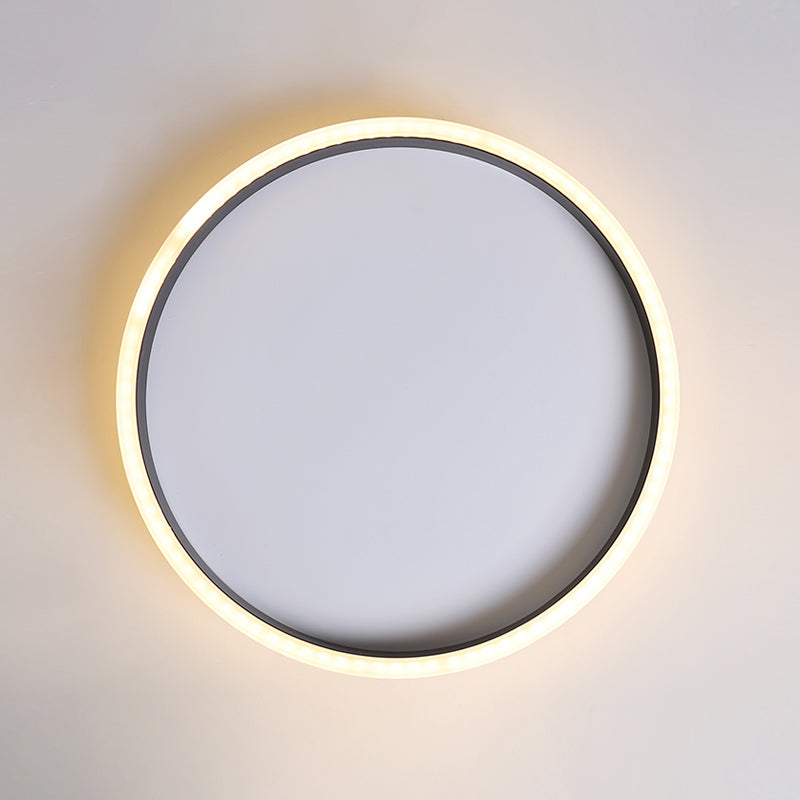Luminaires de plafond encastrés de simplicité de lumière montée par plafond noir de LED pour le salon