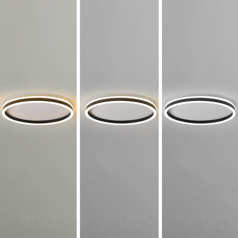 Luminaires de plafond encastrés de simplicité de lumière montée par plafond noir de LED pour le salon