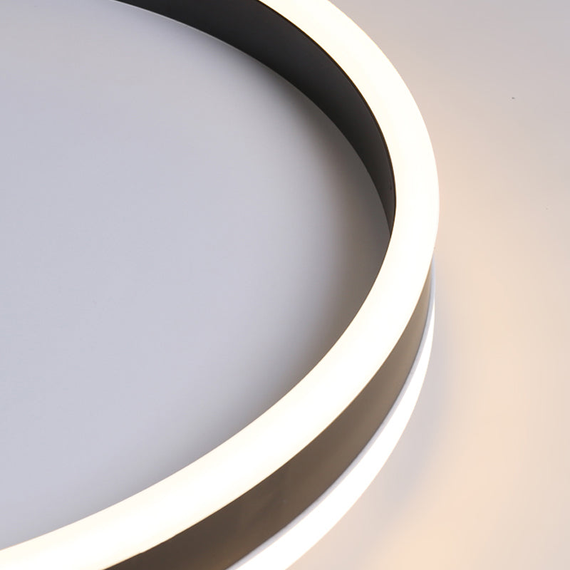 Luminaires de plafond encastrés de simplicité de lumière montée par plafond noir de LED pour le salon