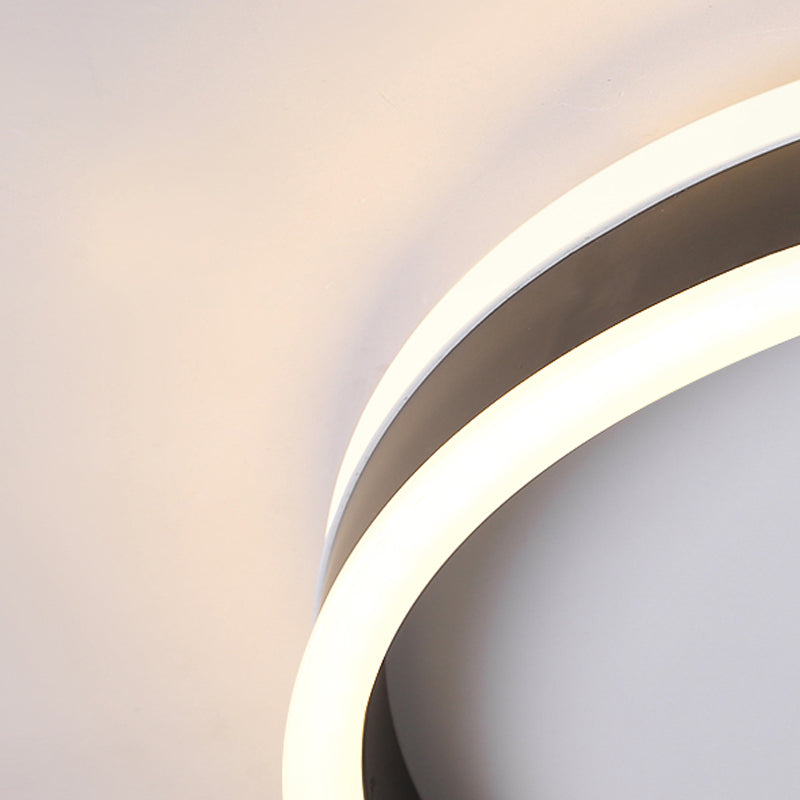 Luminaires de plafond encastrés de simplicité de lumière montée par plafond noir de LED pour le salon