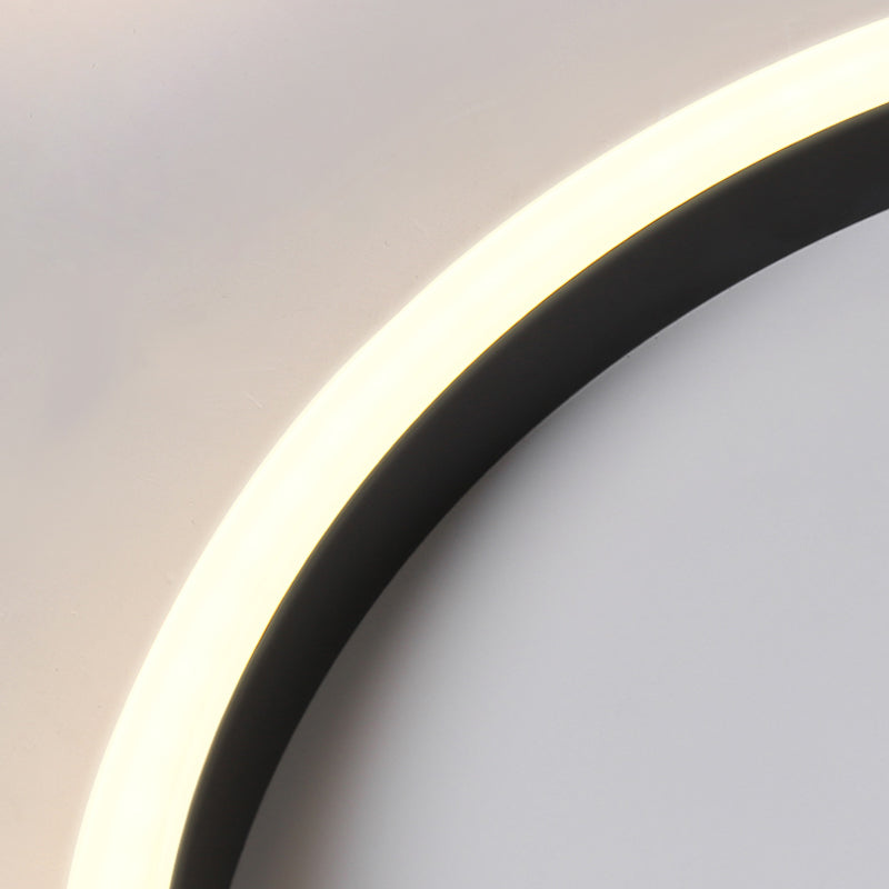 Luminaires de plafond encastrés de simplicité de lumière montée par plafond noir de LED pour le salon
