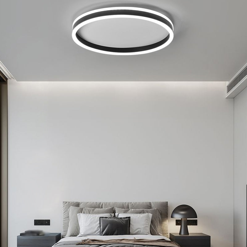 Luminaires de plafond encastrés de simplicité de lumière montée par plafond noir de LED pour le salon