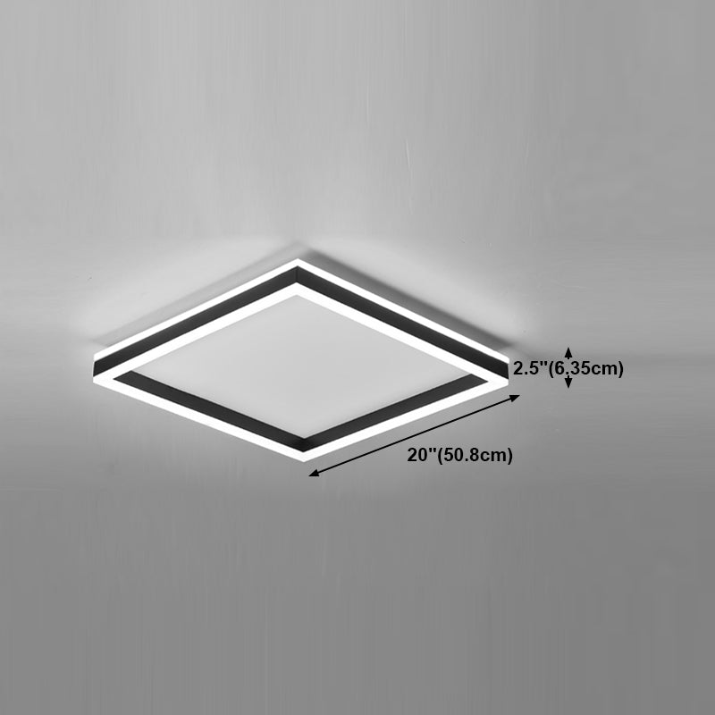 Luminaires de plafond encastrés de simplicité de lumière montée par plafond noir de LED pour le salon