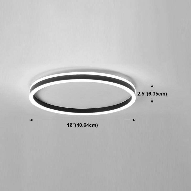 Luminaires de plafond encastrés de simplicité de lumière montée par plafond noir de LED pour le salon