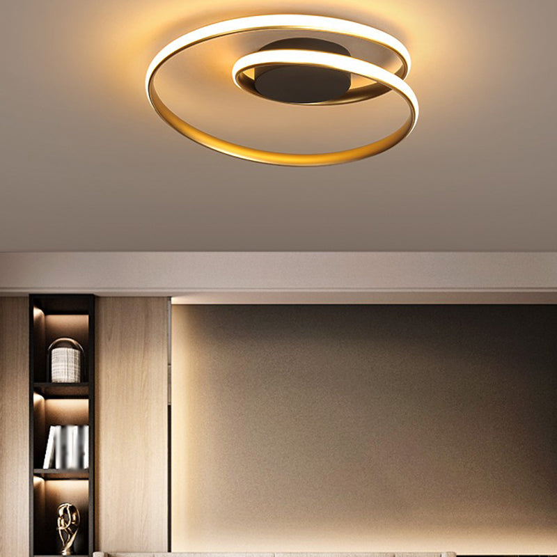 LED Ceiling Mounted Light Simplicity Flush Ceiling Light Fixtures with Silicone Shade