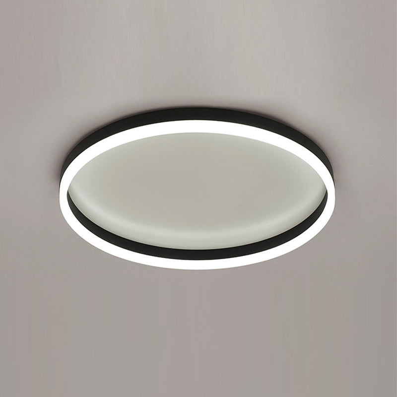 Luminaires de plafond encastrés de simplicité noire de lumière montée par plafond de LED pour le salon