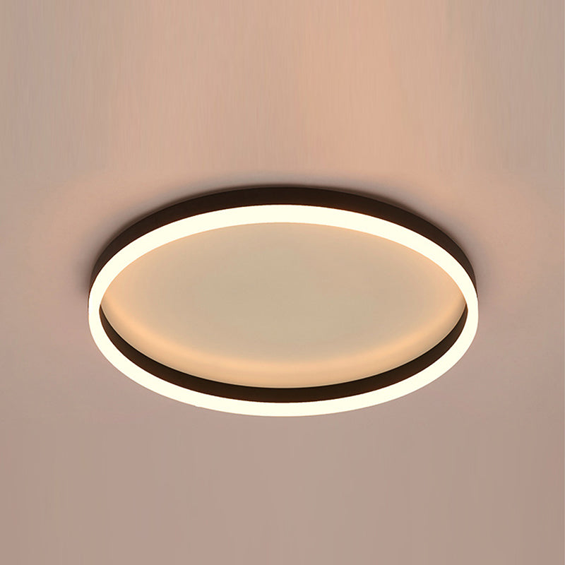 Luminaires de plafond encastrés de simplicité noire de lumière montée par plafond de LED pour le salon